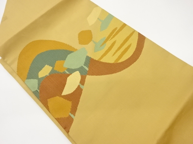 抽象風景模様織出し名古屋帯